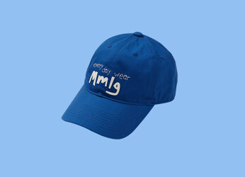 [Mmlg] PAPER CRAFT BALL CAP (BLUE)_F