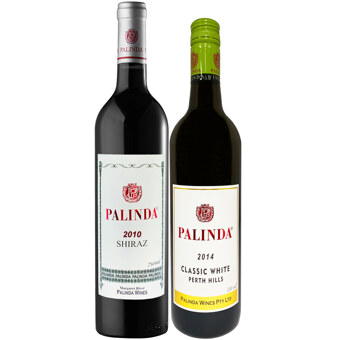 PALINDA Shiraz 2010&Classic2014 Wine SET Red 750ml & White 750ml