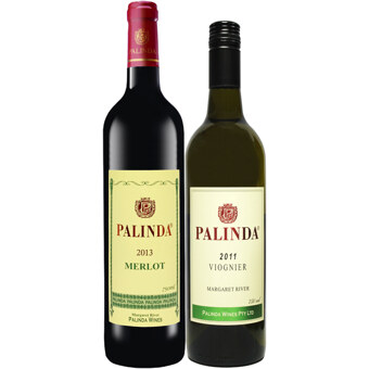 PALINDA Merlot2013&Viognier2011 Wine SET Red 750ml & White 750ml