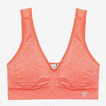 MELANGE BASIC CAMI BRA CORAL