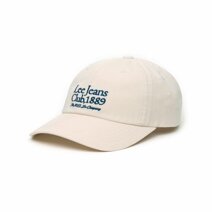 LEEJEANS HALF CURVED BALL CAP_IVORY