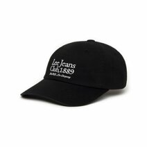LEEJEANS HALF CURVED BALL CAP_BLACK