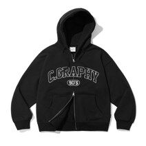 C.GRAPHY Arch logo hooded zip-up_Black_L