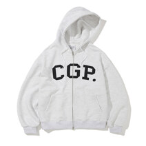 CGP Arch Logo Hooded Zip-Up_M.Grey_S