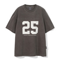 Washing 25 incision rugby short sleeve T-shirt_BROWN_S