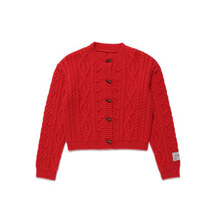 [RR]TOGGLE BUTTON CARDIGAN_RED