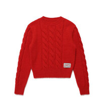 [RR]ROUND CABLE KNIT_RED