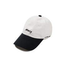 [Mmlg] STITCH BALL CAP (WHITE / NAVY)_F