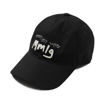 [Mmlg] PAPER CRAFT BALL CAP (BLACK)_F