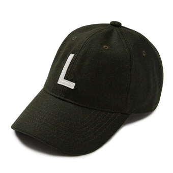 [Mmlg] INITIAL BALL CAP (DARK GREEN)_F