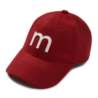 [Mmlg] INITIAL BALL CAP (RED)_F