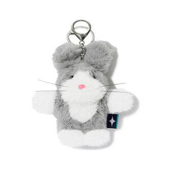 [Mmlg W] FURRY MELGE KEYRING (GREY)_F