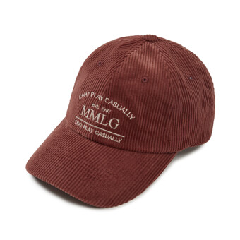 [Mmlg W] CORDUROY BALL CAP (BRICK)_F