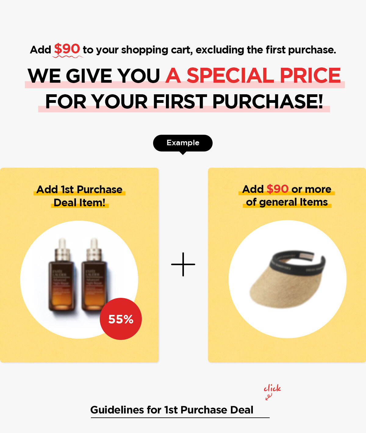 We give you a special price for your first purchase!